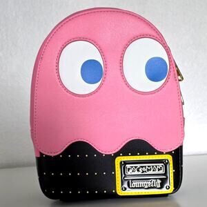 Loungefly Pac-Man Pink Ghost (Pinky) Glow in the Dark Crossbody Bag | NWT